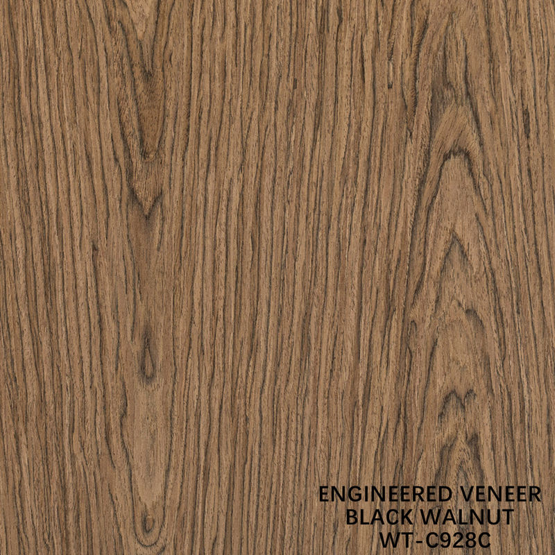 Aufbereitetes Holz Veneer Walnuss Flachgeschnittenes Kronenkorn 0,15-0,6 mm Braun Für Tür WT-C928C/1158C/1170C/1176C