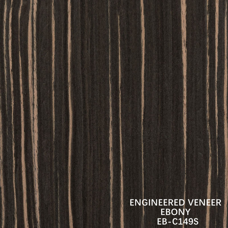 Gerade Ebenholzfarbenes Furnierholz aus technischem Holz für dekoratives Sperrholz 640-1220mm Breite Spleißen EB-C149S/1009S/675S/1190S