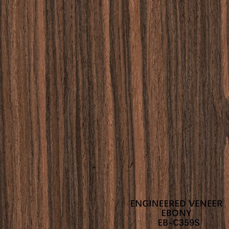 Recon Ebony Holz Veneer Slice Cut Gerade Korn Doppelfarbe für Tür und Schrank Gesichtsdekoration