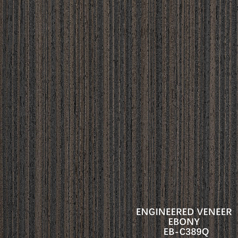 Braun gefertigte Holz Veneer Viertelschnitt Ebenholz Veneer Fineline für Tür und Schrank Gesicht