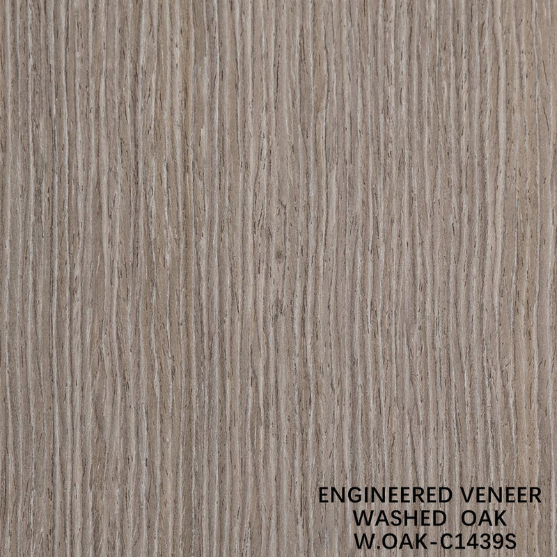 Rekonstituierte gewaschene Eichenholz Veneer Scheiben schneiden Techniken vertikalen Korn Standard Größe 2500 * 640mm Indoor Dekorationsbrett