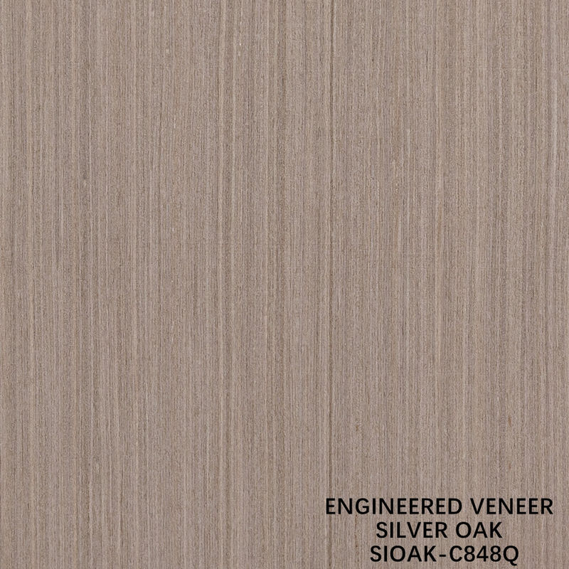 Slice Cut rekonstituierte Silber Eichenholz Veneer Länge 2500-3100mm kann für Wandbedeckung angepasst werden