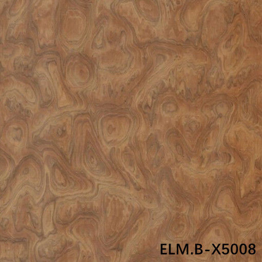 Recon Holz Veneer Of Elm Burl ELM.B-X5008 Ring Getreide Braun Farbe 0,13-0,35 mm Dicke Für Hoteldekoration