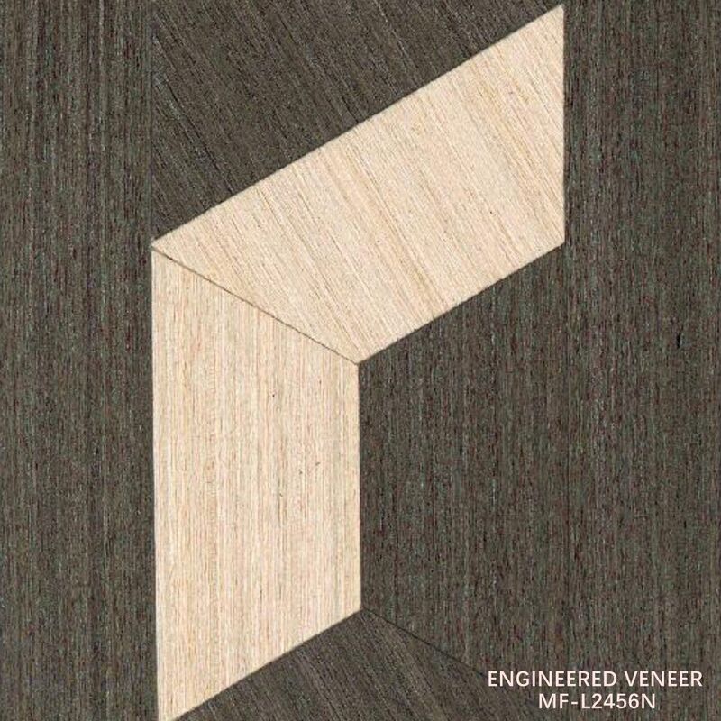 MF-L2456N Künstlerische rekonstituierte Holzfolie, Fabrik direkt Großhandel mit kundenspezifischen Größen für Haus Wanddekoration 3100mm