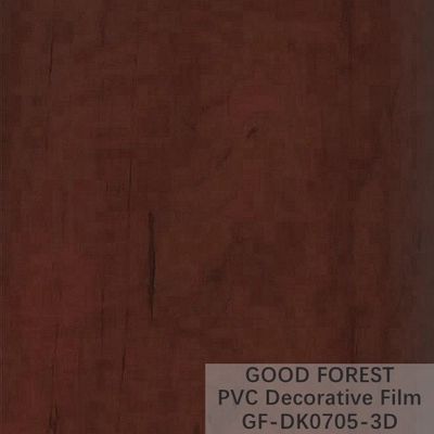 ODM-PVCinnenfilm, der dekoratives hölzernes Korn-rote Farbe mit Blasen bedeckt