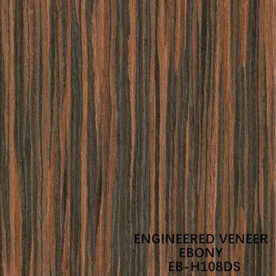 Gerades Korn Kabinett-Gesichts-Fantasie neu angeordnetes Ebony Wood Veneer Brown Colors H108DS