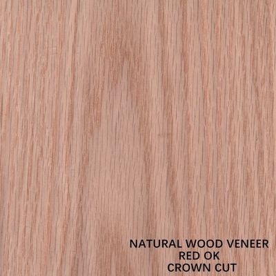Krone schnitt rote Eichen-Furnierholz Korn Aaa-Grad-0.5mm für Möbel-Gesicht und Tür