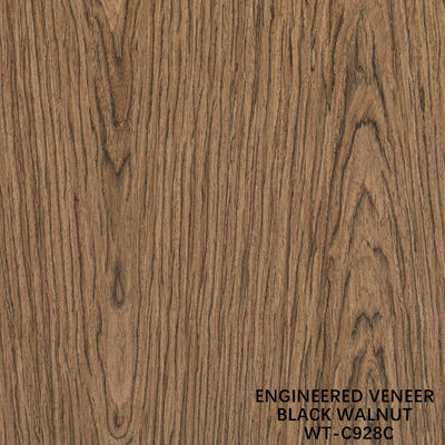 Aufbereitetes Holz Veneer Walnuss Flachgeschnittenes Kronenkorn 0,15-0,6 mm Braun Für Tür WT-C928C/1158C/1170C/1176C