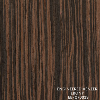 Fancy wieder zusammengesetzter Ebenholz Veneer Viertel gerade Korn Fleeced Rücken für Hotel und Schrank Dekoration