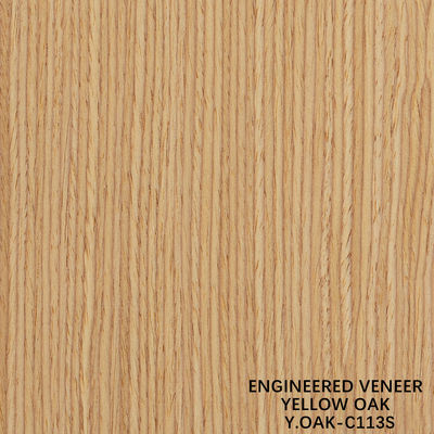 Recon Holz Veneer Gelbe Eiche Vertikal Korn Viertel Schnitt 3050 * 640mm Für Hotel Dekoration Papier zurück China Hersteller